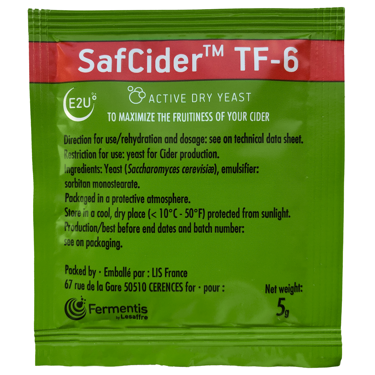 Fermentis SafCider™ TF-6 - 5g