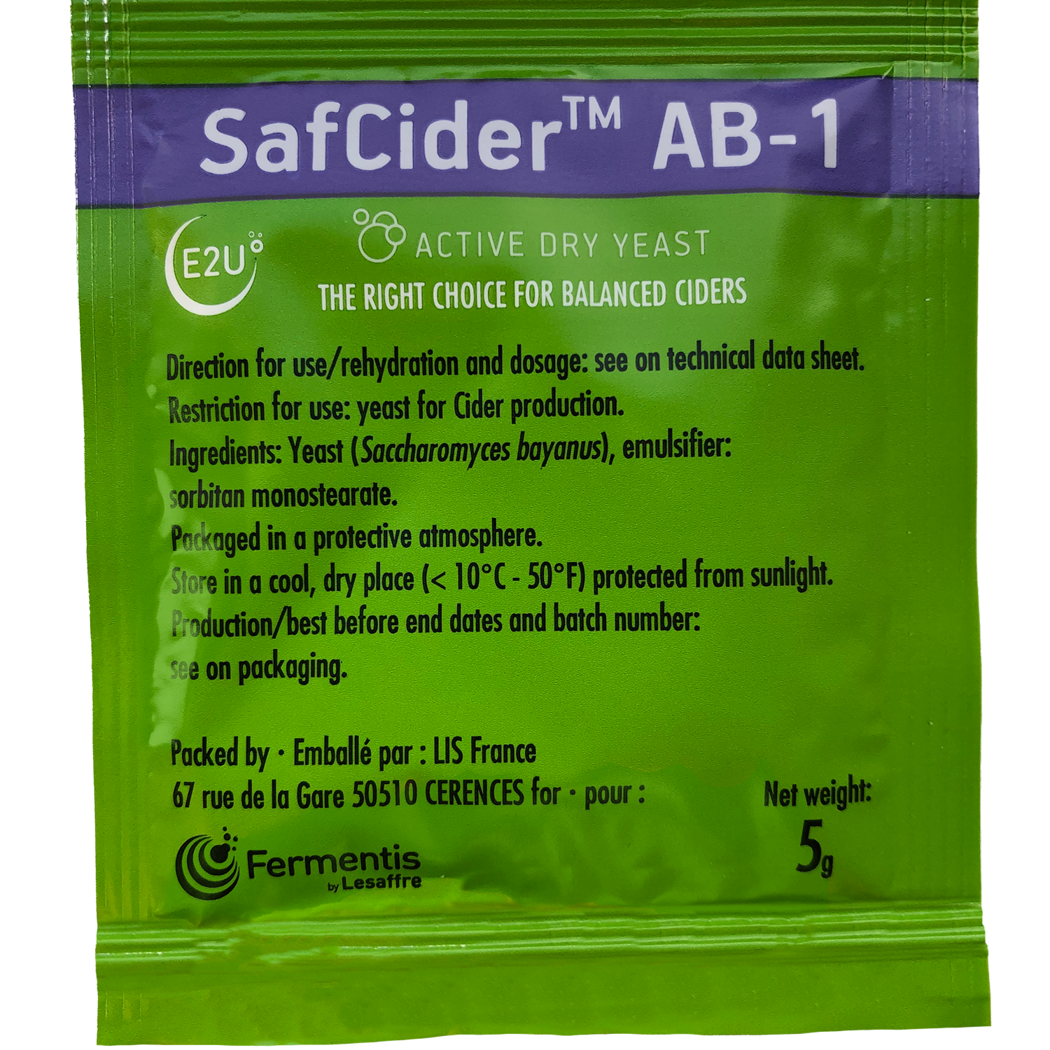 Fermentis SafCider™ AB-1  - 5g