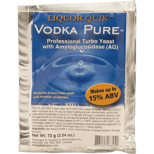 Liquor Quik Vodka Pure Yeast w/ AG - 72 g Pack