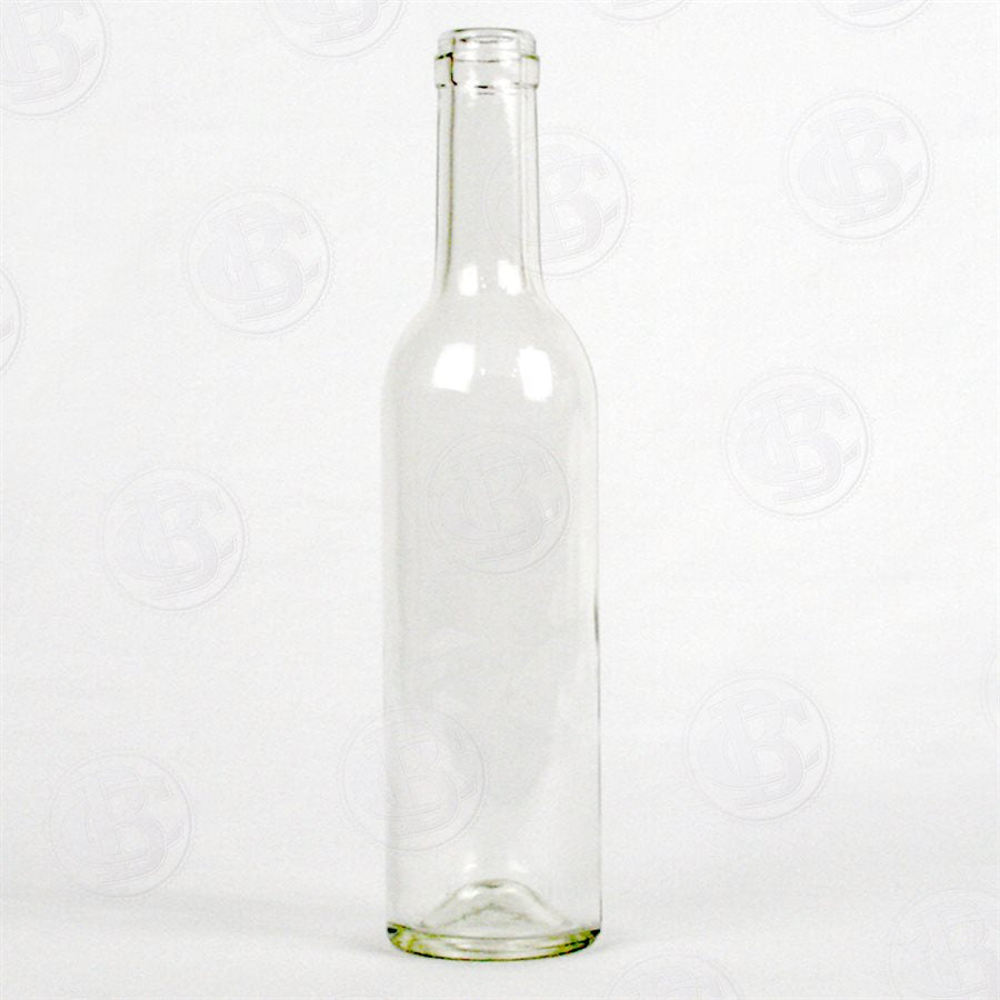 375ml Clear Bottles , Cork Finish Case/24